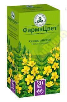 Изображение товара Натуральный сенны лист для нормализации кишечника 20 фильтр-пакетов