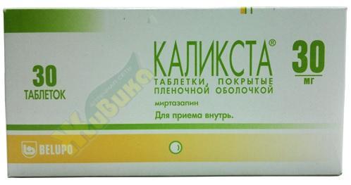 Изображение товара Каликста таблетки 30 мг для лечения депрессии в упаковке по 30 штук