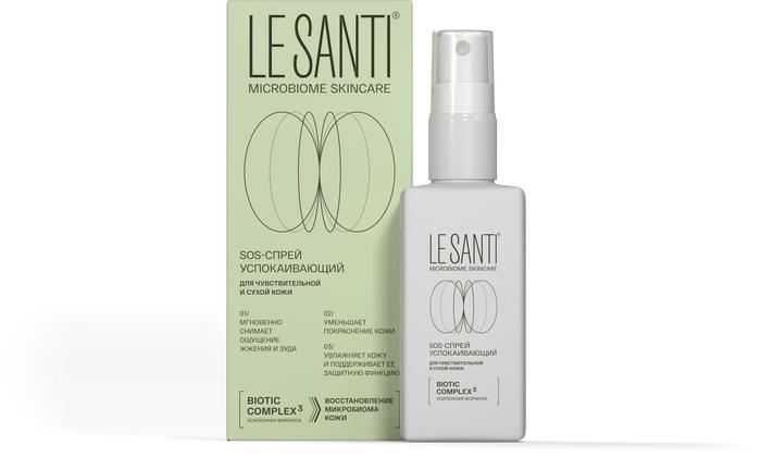 Изображение товара LE SANTI sos-спрей успокаивающий для лица и тела 100мл (Ле Санти)