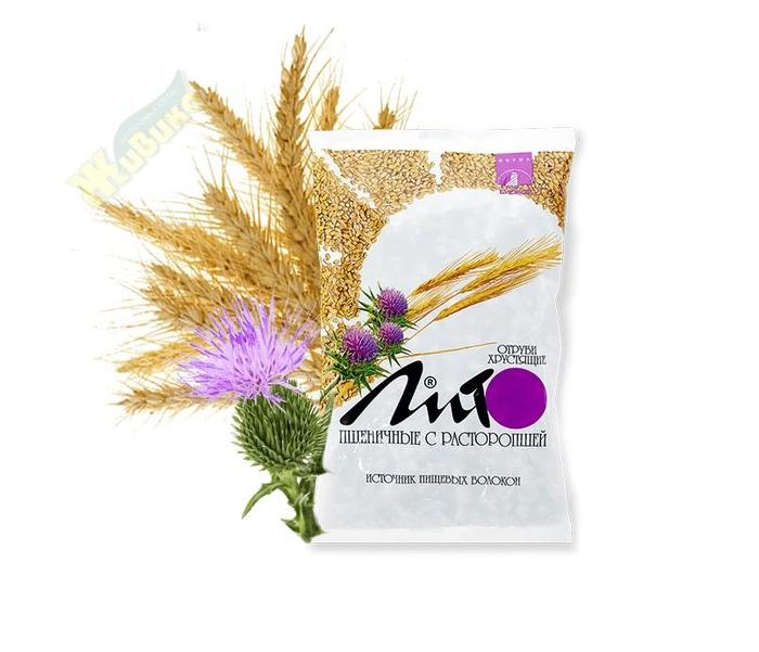 Изображение товара ЛИТО отруби пшеничные хрустящие с расторопшей 200 г для здоровья и пищеварения