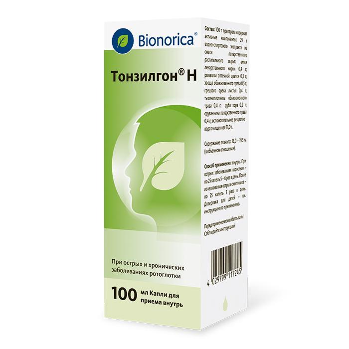 Изображение товара Тонзилгон н капли д/вн.прим. 100мл фл