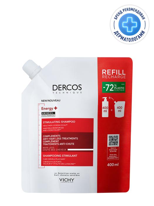 Изображение товара VICHY Деркос энерджи шампунь против выпадения волос 400 мл с Aminexil и витаминами