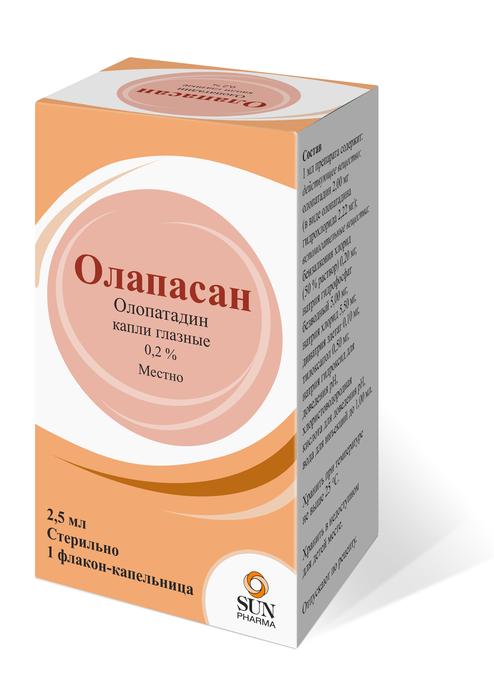 Изображение товара Олапасан капли глазные 0,2% 2,5мл фл-кап. (Олопатадин)