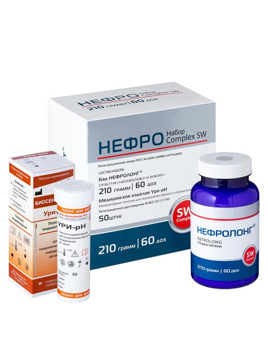 Изображение товара Комплекс СВ Нефро Набор Нефролонг 210г и Индикаторные Полоски