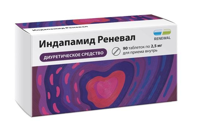 Изображение товара Индапамид реневал таблетки 2,5мг 90 шт покрытые оболочкой