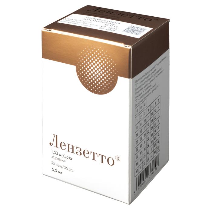 Изображение товара Лензетто трансдермальный спрей 1,53мг/доза 6,5мл для заместительной терапии