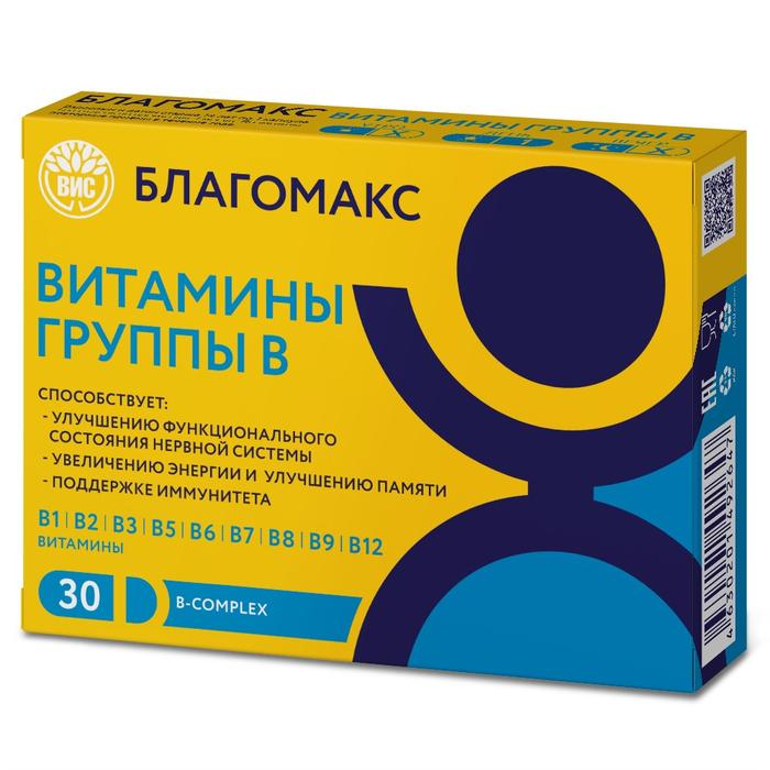 Изображение товара БЛАГОМАКС Витамины группы В капс. 350мг №30