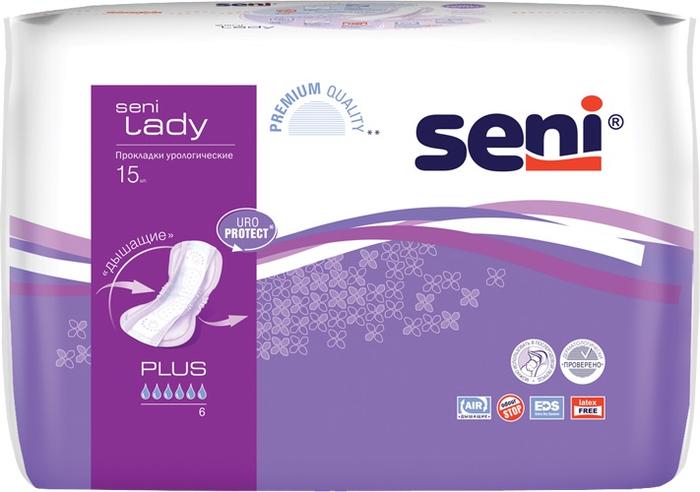 Изображение товара Прокладки урологические Seni Lady Plus для женщин, 15 штук, высокая впитываемость