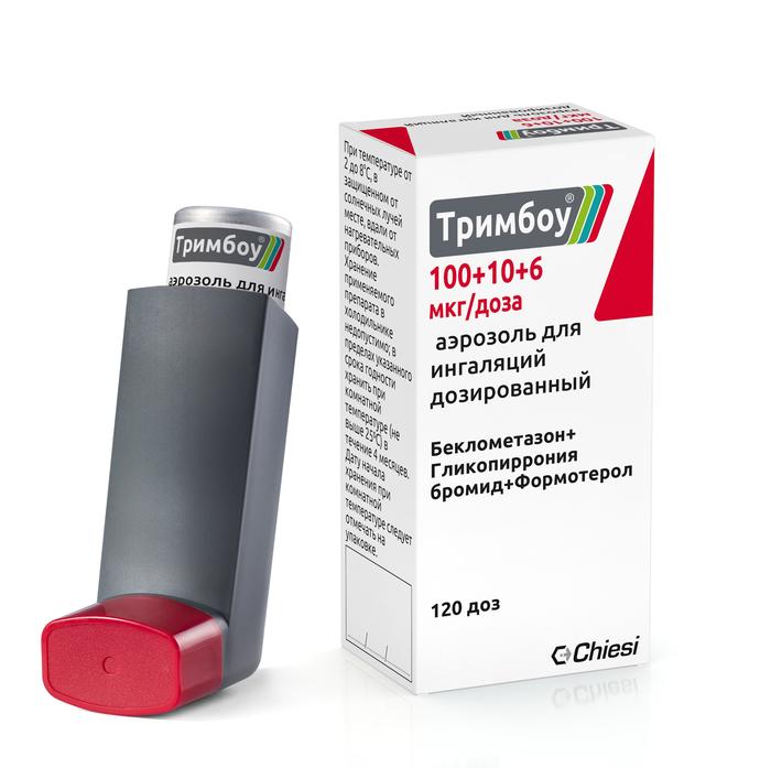 Изображение товара Тримбоу аэрозоль для ингаляций от ХОБЛ и бронхиальной астмы 120 доз
