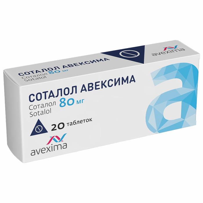 Изображение товара Соталол авексима таб 80мг №20 (Соталол)