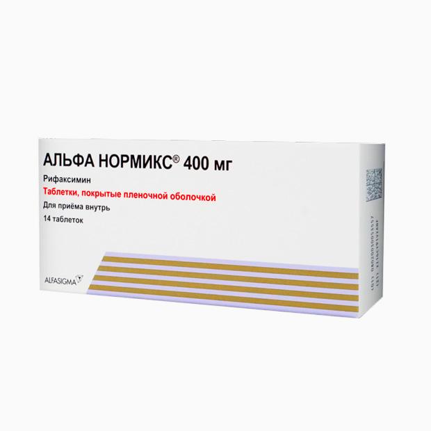 Изображение товара Альфа нормикс таблетки рифаксимин 400мг №14 для лечения кишечных инфекций