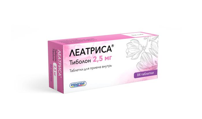 Изображение товара Леатриса таб 2, 5мг No84 - препарат для симптомов менопаузы и профилактики остеопороза