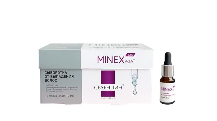 Изображение товара СЕЛЕНЦИН сыворотка от выпадения волос minexaga 10мл фл №10