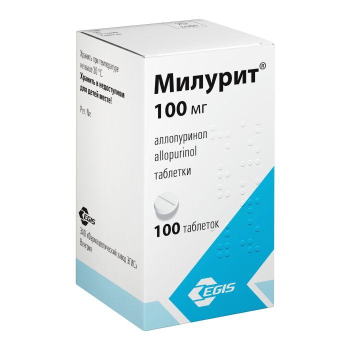 Изображение товара Милурит таб 100мг №100 (Аллопуринол)