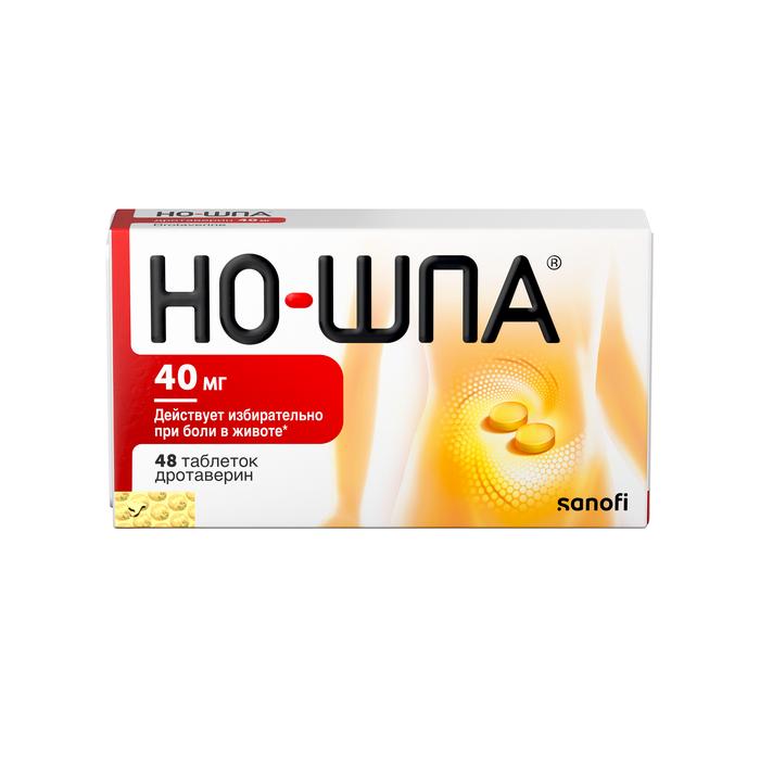Изображение товара Но-шпа таб 40мг №48 (Дротаверин)
