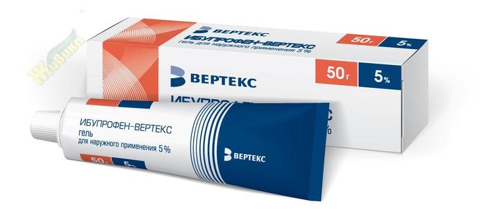 Изображение товара Ибупрофен-верте гель 5% 50г туба (Ибупрофен)