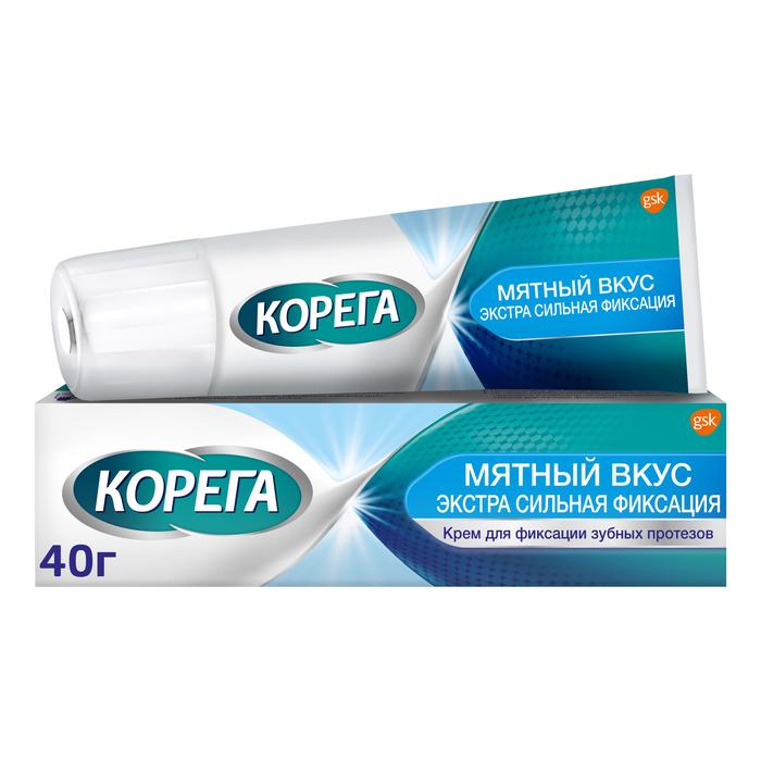 Изображение товара Крем для фиксации зубных протезов Corega экстра сильный мятный вкус 40 г