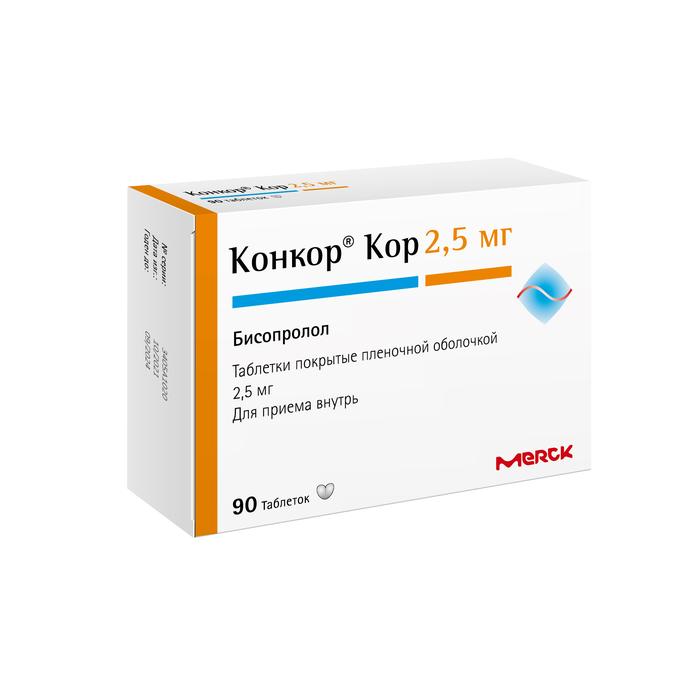 Изображение товара Конкор кор таб 2,5 мг №90 для лечения сердечной недостаточности