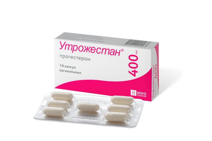 Изображение товара Утрожестан капсулы вагинальные 400мг №14 для поддержки лютеиновой фазы