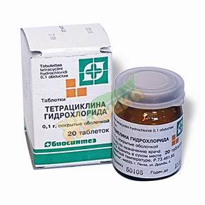Изображение товара Тетрациклина г/х таб п/об 100мг №20 (Тетрациклин)