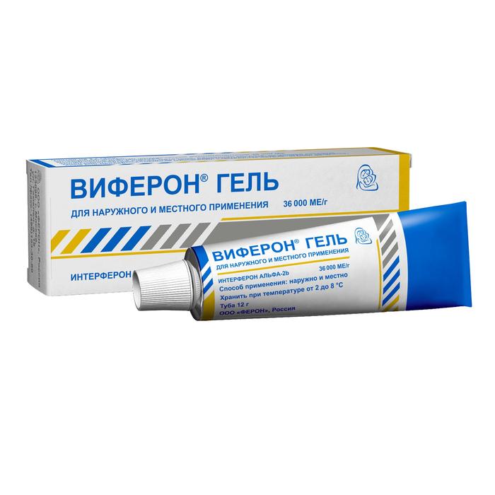 Изображение товара Виферон гель д/мест.пр. 36000МЕ/г 12г туба (Интерферон альфа-2b)