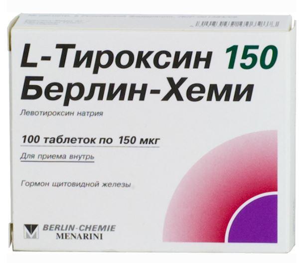 Изображение товара Л-тироксин 150 берлин-хеми таблетки 100 шт для лечения гипотиреоза