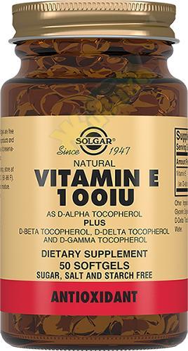 Изображение товара Витамин Е 100МЕ капсулы 50 шт для защиты сердечно-сосудистой системы