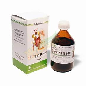 Изображение товара Бефунгин раствор жидкий 100мл на основе гриба чаги и кобальта для желудка