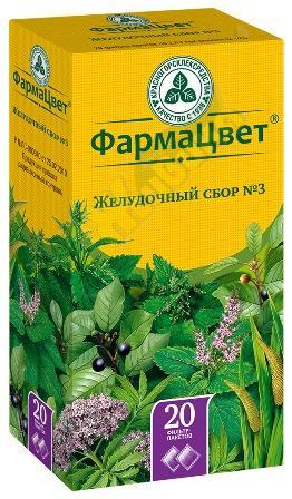 Изображение товара Сбор желудочный №3 2г ф/пак. №20 /красногорсклексредства/