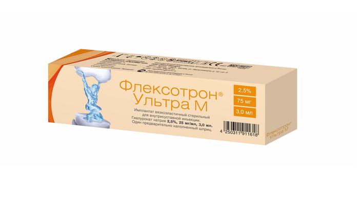 Изображение товара ФЛЕКСОТРОН Ультра М Внутрисуставной имплантат гиалуронат натрия 3 мл