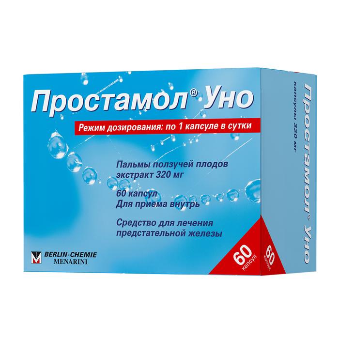 Изображение товара Простамол уно капс. 320мг №60 (Пальмы ползучей плодов экс-кт)