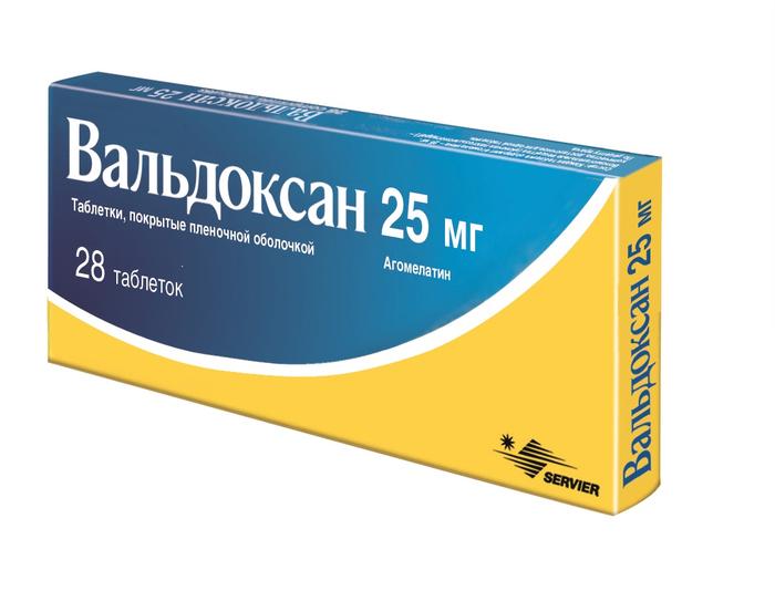 Изображение товара Вальдоксан таблетки 25 мг 28 шт - лечение депрессии