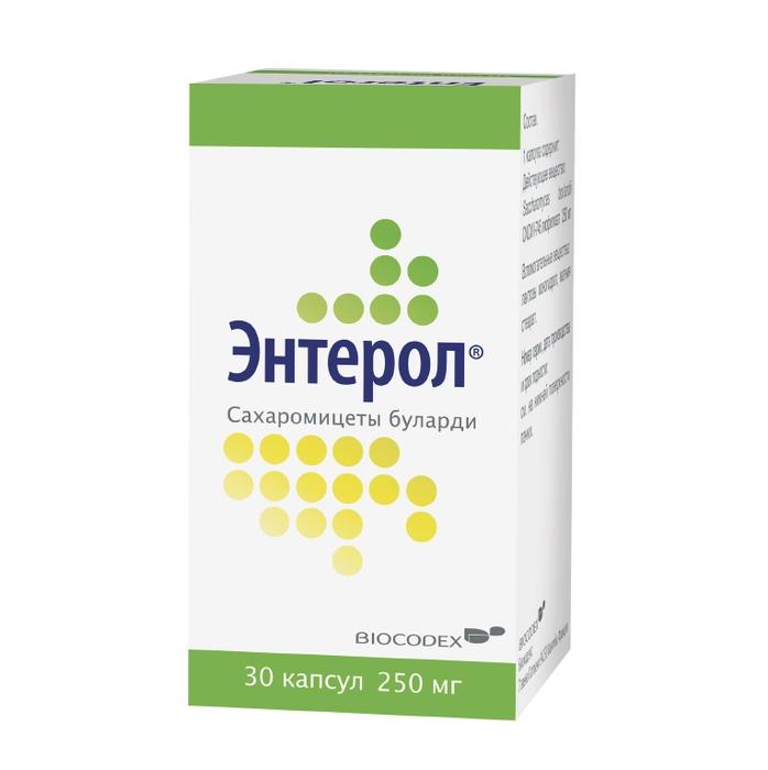 Изображение товара Энтерол капсулы 250мг для лечения диареи и поддержания микрофлоры