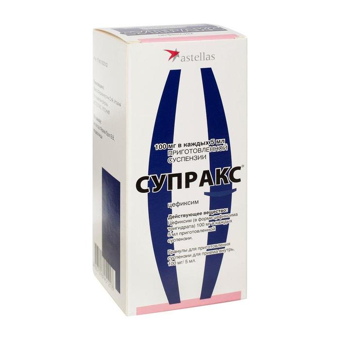 Изображение товара Супракс гран. д/сусп. д/вн.прим. 100мг/5мл 30г 60мл фл (Цефиксим)