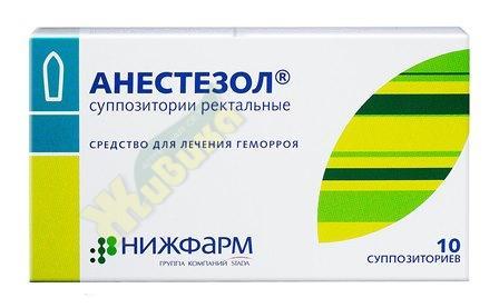 Изображение товара Анестезол суппозитории ректальные №10 для геморроя трещин заднего прохода