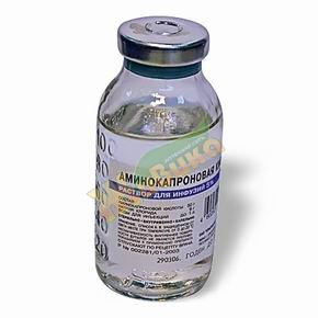 Изображение товара Аминокапроновая кислота 5% раствор для инфузий 100 мл