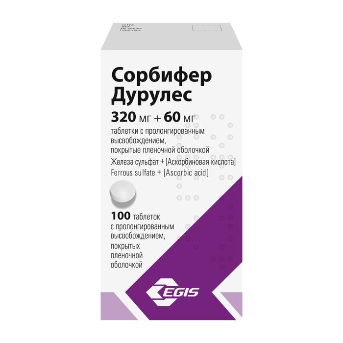 Изображение товара Сорбифер Дурулес: таблетки для лечения железодефицитной анемии