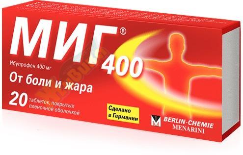 Изображение товара Миг 400 таб п/об/пл 400мг №20 (Ибупрофен)
