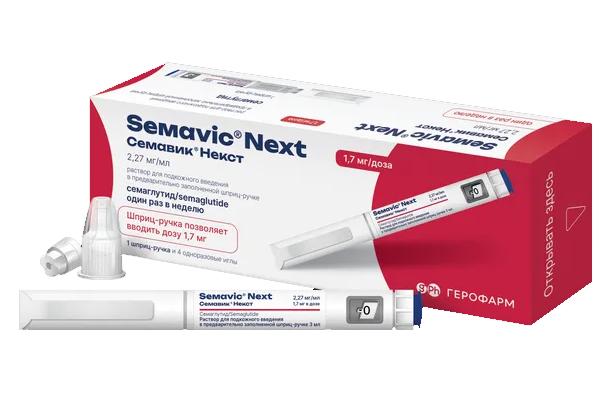 Изображение товара Семавик некст 1,7 мг/доза 3 мл шприц-ручка с иглами