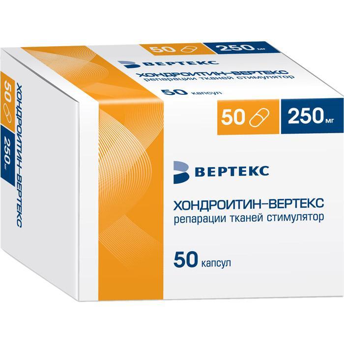 Изображение товара Хондроитин-вертекс капсулы 250мг №50 для поддержки суставов и позвоночника