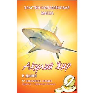 Изображение товара АКУЛЬЯ СИЛА Акулий жир маска эластин-коллагеновая против носогубных складок лифтинг с эффектом ботокса дыня 10мл №1