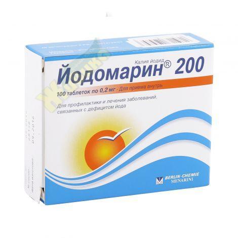 Изображение товара Йодомарин-200 таб 200мкг №100 (Калия йодид)