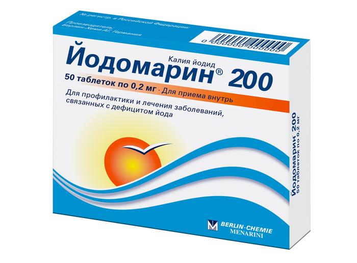 Изображение товара Йодомарин-200 таб 200мкг №50 (Калия йодид)