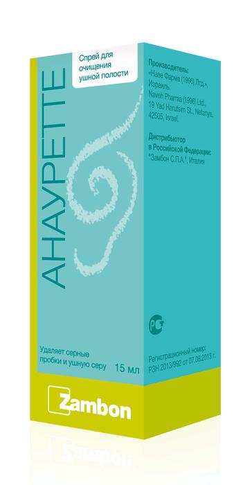Изображение товара Спрей АНАУРЕТТЕ для очищения ушной полости 15 мл