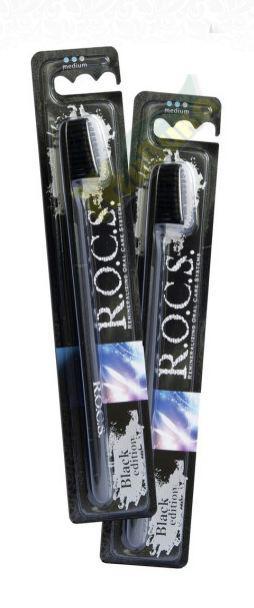 Изображение товара Зубная щетка R.O.C.S. Black Edition для качественной гигиены