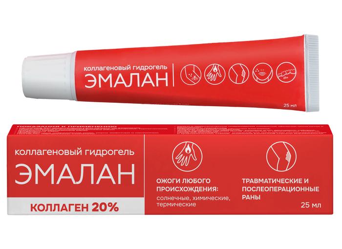 Изображение товара ЭМАЛАН гидрогель коллаген 25мл для заживления кожи и лечения ран