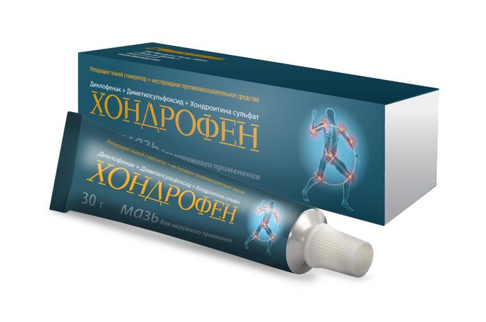 Изображение товара Хондрофен мазь для суставов и мышц 30 г с диклофенаком и хондроитином