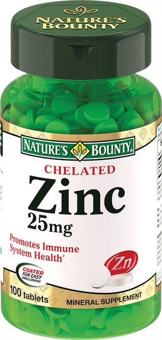 Изображение товара НЭЙЧЕС БАУНТИ Хелат цинка 25мг таблетки 100 штук для иммунитета и кожи