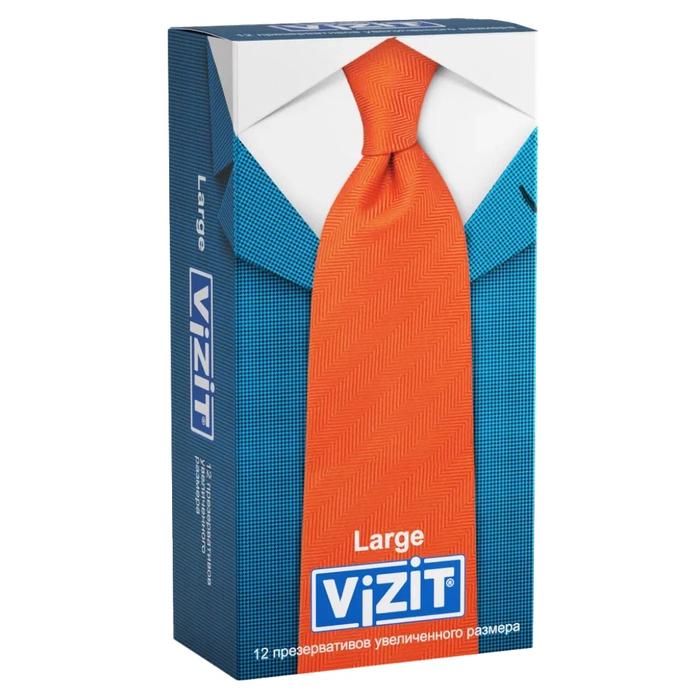Изображение товара Презервативы ВИЗИТ увеличенного размера №12 с смазкой