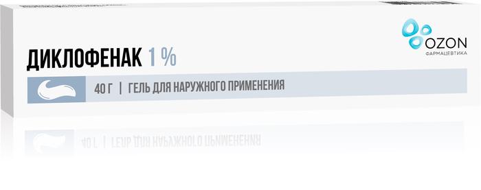Изображение товара Диклофенак гель 1% 40г туба /озон/ (Диклофенак)